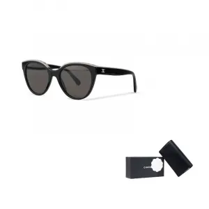 CHANEL Солнцезащитные очки Butterfly унисекс, Black and Beige/Brown