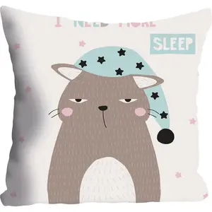 Декоративная подушка queence More sleep без наполнителя, 1 шт. Queence, Bunt + bedruckt