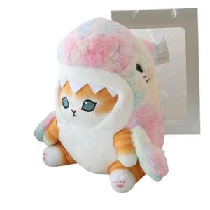 Мягкая игрушка трансформер из милого котенка в акулу, высота 22см/33см/55см Bitter purchase, оранжевый