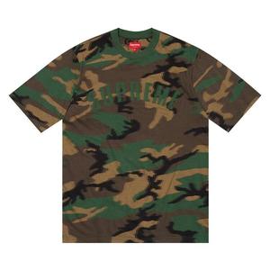Топ Supreme Intarsia Camo Short-Sleeve Top Woodland Camo, зеленый