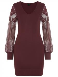 Laura Scott Вязаное платье красновато-коричневого цвета