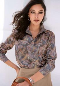 Блузка на пуговицах MADELEINE, светло-голубой