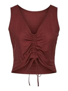 Укороченный топ PIECES Top PCKINDA, красный