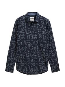 Рубашка на пуговицах классического кроя TOM TAILOR, marine blue