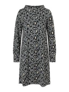 Платье из широкого эластичного трикотажного джерси с леопардовым принтом, жаккард из переработанного трикотажа More & More