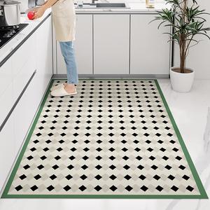 Dajiang Ковер 45х75 см из искусственной кожи для прихожей, моховый вафельный узор, устойчивый к грязи и износу