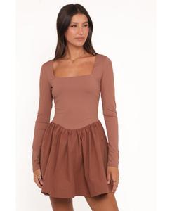 Женское мини-платье Sheena с длинными рукавами Petal and Pup, Mocha