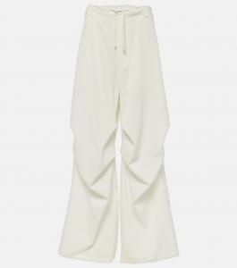 Широкие брюки из твила с высокой посадкой Mm6 Maison Margiela, белый