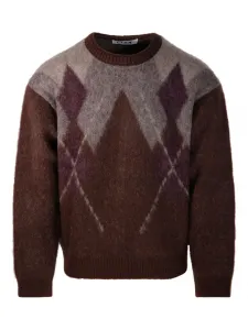 Свитер с V-образным вырезом и узором аргайл Coor, коричневый