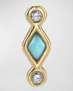 Серьги-гвоздики с бирюзой и бриллиантами Sydney Evan