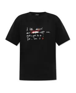 Футболка с принтом Dsquared2, черный