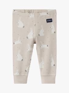 Детские легинсы с зайчиком из органического хлопка Polarn O. Pyret, Pumice Stone