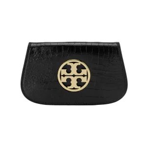 TORY BURCH Крокодиловая кожа с тиснением клатч на одно плечо обычный women's black
