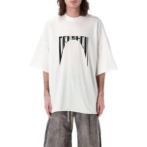 Футболка drkshdw с изогнутым логотипом RICK OWENS, белый