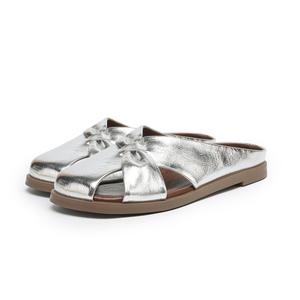 FOXER Тихие абразивостойкие закрытые тапочки женские Silver, цвет Silver