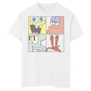 Футболка с рисунком «Губка Боб Квадратные Штаны» для мальчиков 8–20 лет, коробка для групповых снимков Nickelodeon