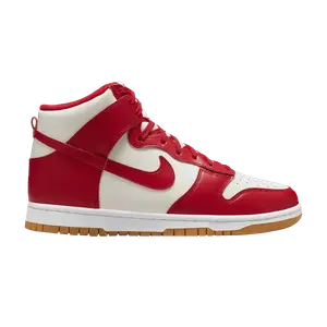 Кроссовки Nike Wmns Dunk High Gym Red Sail Gum, красный