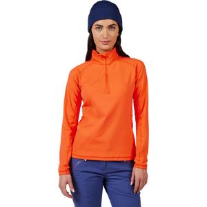 Женская флисовая куртка-полупигмент с эластичной вставкой и застежкой-молнией до середины груди. Rossignol, Orange Flame