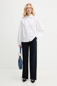 Хлопковая рубашка c bosally BOSS Orange, белый