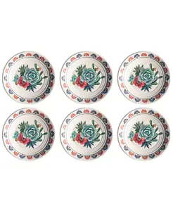 Салат из 6-ти сочных тарелок для десерта, сервировка на 6 персон Abode Homewares, cream