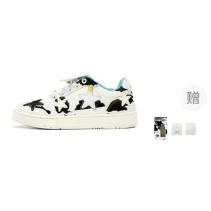 Кроссовки Adopt A Cow X KAALIXTO Skateboarding Shoes Unisex Low-top Black/Blue, белый