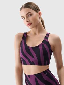 Спортивный бюстгальтер 4F, цвет lila/schwarz - low