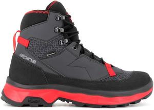 Мужские водонепроницаемые ботинки Alpina PERFORMANCE 8'' с верхом из микрофибры и дышащей мембраной Sympatex, Устойчивость на любой погоде - противоскользящие, Легкие, Сделано в Европе, черный/красный