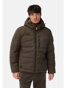 Стеганая куртка со съемным капюшоном темно-коричневого цвета Camel Active