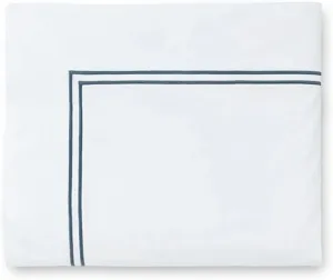 Простыня SFERRA Grande Hotel White/Cadet - Full /Queen Flat 96x114