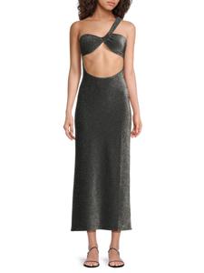 Асимметричное прикрывающее платье макси WeWoreWhat, черный