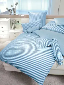 Чехол на подушку Janine "Модернклассик", (1 шт.), с полосками 80х80 см, светло-синий