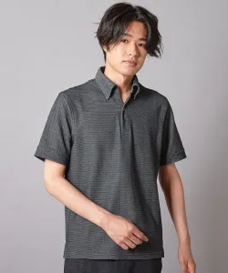 Поло с жаккардовой каймой в виде сот Union Station, цвет Black X White