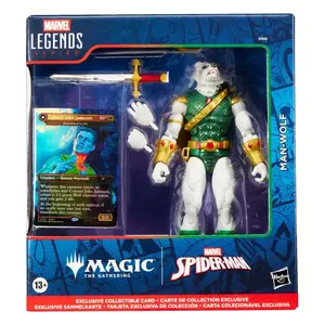Фигурка Человека-Волка из серии Magic The Gathering Marvel Legends от Hasbro с эксклюзивной фольгированной карточкой, 15 см (на английском языке), синий