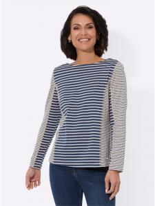 Рубашка с длинными рукавами из джинсовой ткани синего цвета с полосками цвета слоновой кости WITT WEIDEN