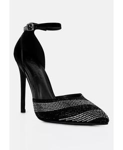 Женские босоножки на шпильке NOBLES со стразами Rag & Co, черный