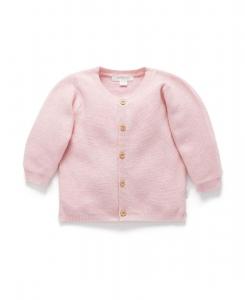Кардиган с текстурной текстурой для девочек Purebaby, Pink melange