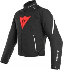Мужская мотоциклетная куртка Dainese Laguna Seca 3 D-dry из водонепроницаемой ткани Cordura, Black/Lava Red/White