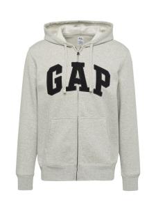 Худи с капюшоном на молнии GAP, mottled grey