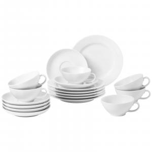 Чайный сервиз Rondo Liane из белого чая, набор из 18 предметов Seltmann Weiden, белый