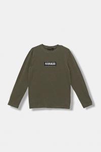 Детская хлопковая кофта с длинным рукавом S-CHAMOIS Napapijri, зеленый