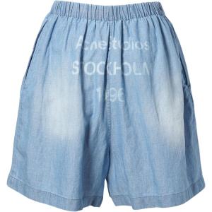 Джинсовые шорты с принтом логотипа Acne Studios, синий