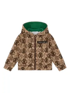 Худи с монограммой Roberto Cavalli, коричневый