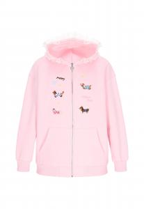 MYMO Худи на молнии 'Pop' в цвете Rose