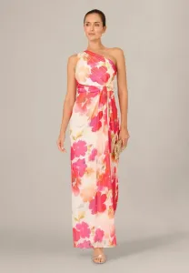 Платье-Макси на одно плечо Adrianna Papell, Ivory Pink Multi