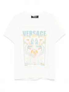 Футболка с открыткой театра «Коралл» Versace Kids, белый