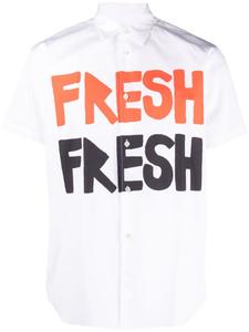 Comme Des Garçons Shirt рубашка с графичным принтом, белый