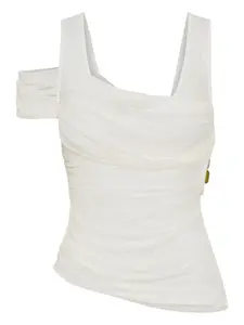 Топ Beach Glass с драпировкой Christopher Esber, белый