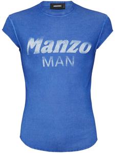 DSQUARED2 футболка с принтом, синий