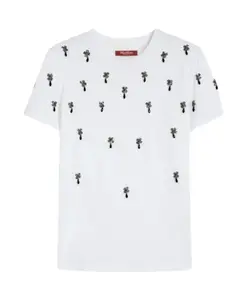 Футболка от кутюр из трикотажа Max Mara Studio, белый