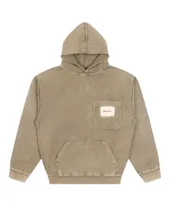 Худи с выцветшим нагрудным карманом из парусины Bram'S Fruit, бежевый